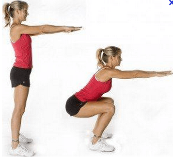 Ασκήσεις για να κάψετε λίπος της μέσης - squat