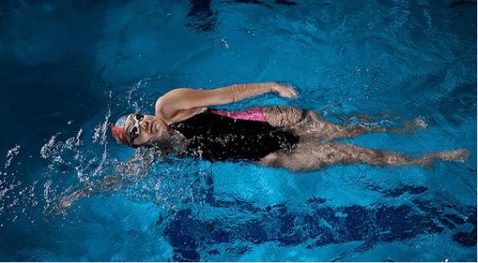 Πρήξιμο των ποδιών - Γυναίκα κολυμπά