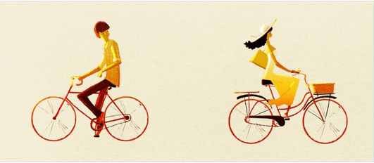 Δεν χρειάζεται να δίνετε εξηγήσεις - Δύο άνθρωποι κάνουν ποδήλατο σε αντίθετη κατεύθυνση