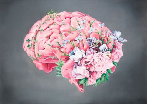 Δυνατό πνεύμα - Εγκέφαλος στολισμένος με λουλούδια