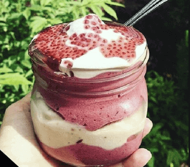 Σπόροι chia σε παγωτό