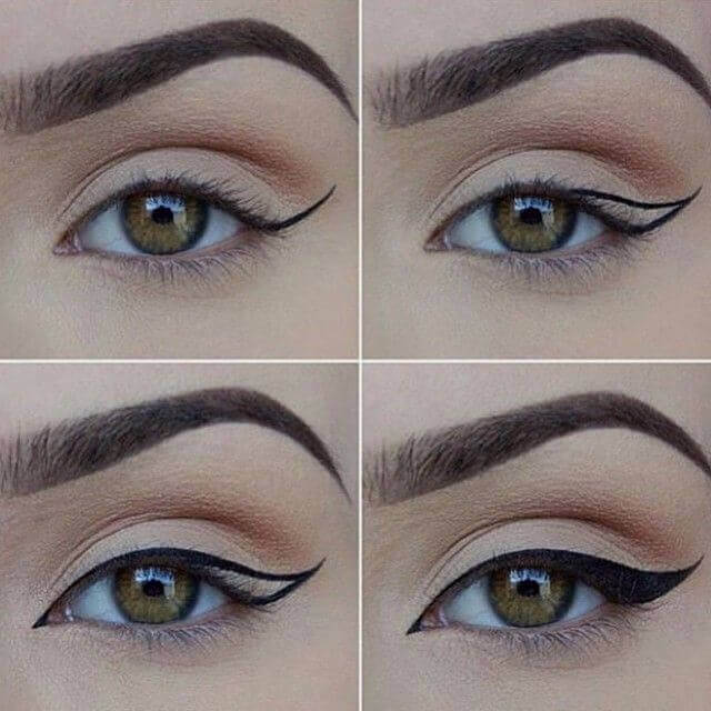 Εφαρμογή eyeliner, το μάτι της γάτας