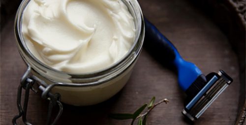 Φυσική κρέμα ξυρίσματος - Δοχείο με φυσική κρέμα ξυρίσματος