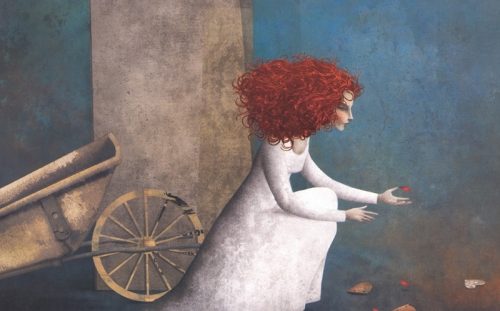 Επιτυχημένη γυναίκα με καρότσι κήπου