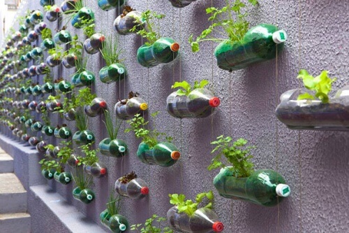 12 διασκεδαστικοί τρόποι για να ανακυκλώσετε τα πλαστικά μπουκάλια, κάθετος κήπος