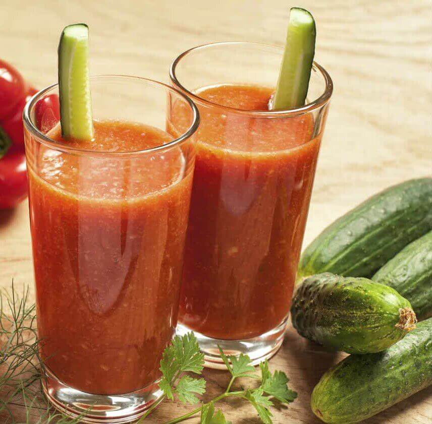 smoothies με αγγούρι και ντομάτα