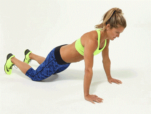 Ασκήσεις για να εξαφανίσετε το λίπος από τα μπράτσα, κάμψεις, γόνατα