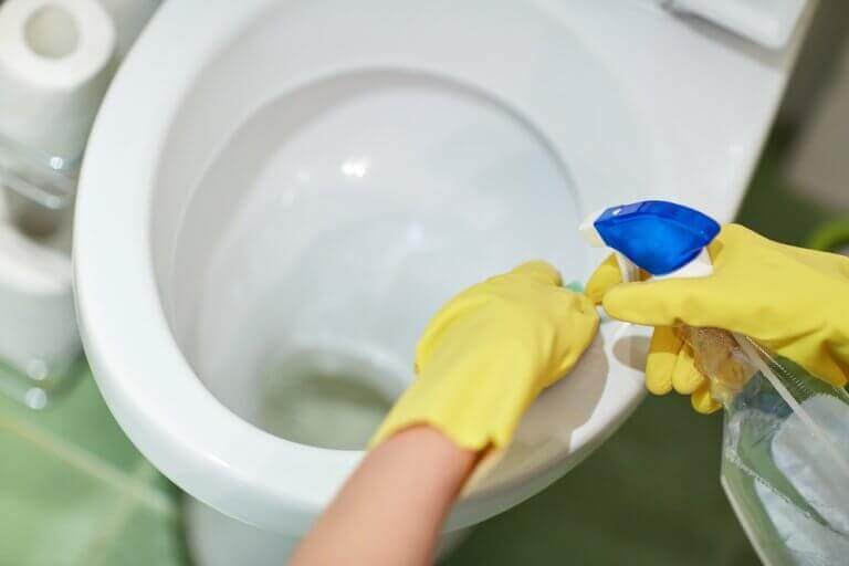 καθαρισμός της τουαλέτας -απολυμάνετε το μπάνιο