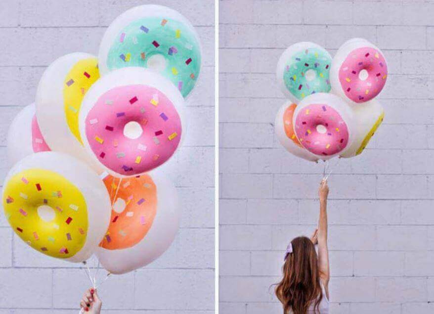 μπαλόνια σε στυλ ντόνατ