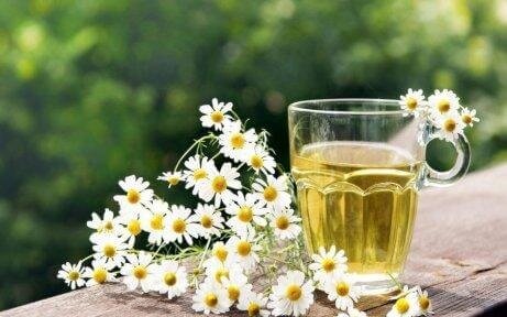 Τσάι χαμομηλιού και άνθη