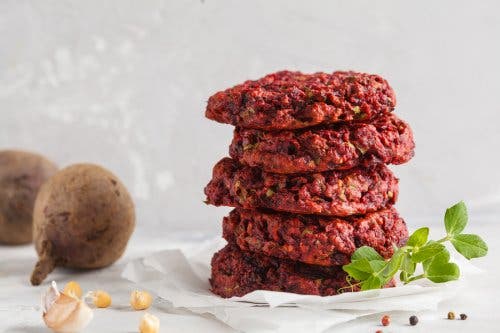 Burgers με λαχανικά και μανιτάρια