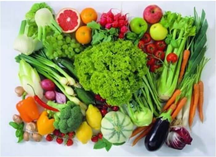 Διάφορα φρούτα και λαχανικά