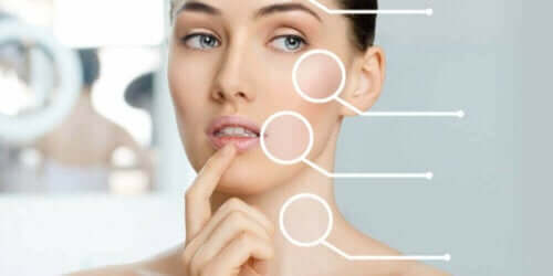 Σημάδια γήρανσης στο πρόσωπο γυναίκας